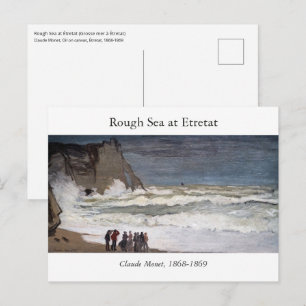 Postal Claude Monet - Mar agitado en Etretat