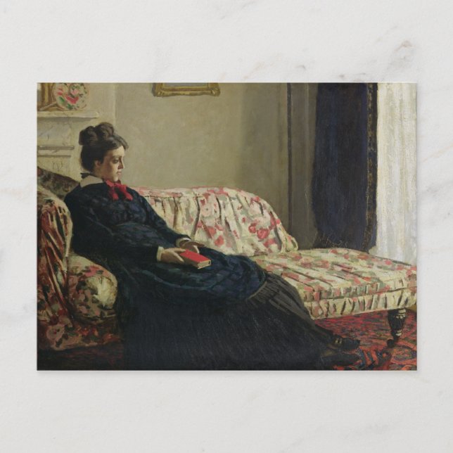 Postal Claude Monet | Meditación o Madame Monet (Anverso)