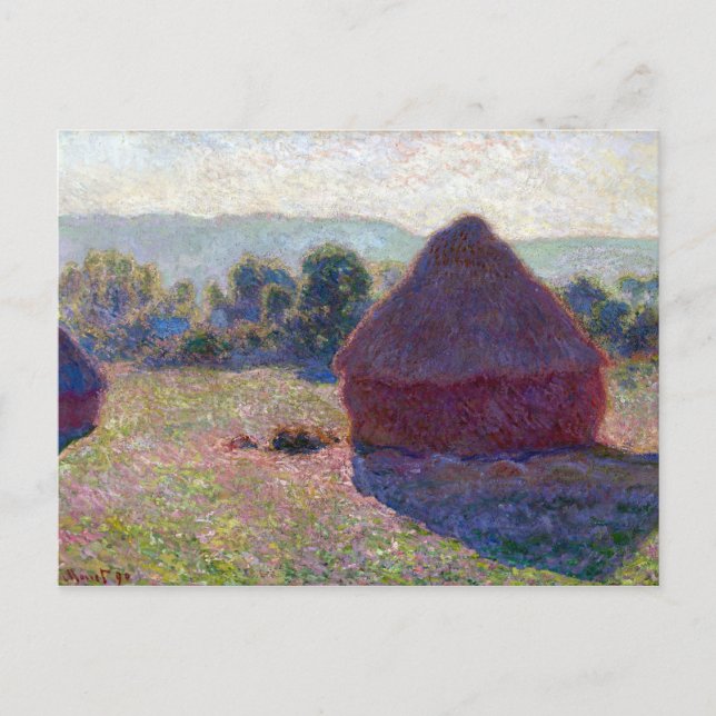 Postal Claude Monet Meules, Milieu du Jour (Anverso)