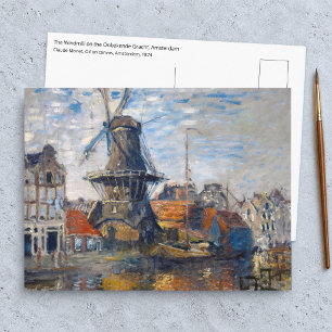 Postal Claude Monet - Molino de viento, Ámsterdam