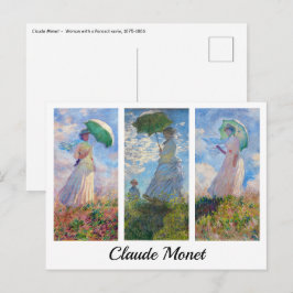 Postal Claude Monet - Mujer con asador