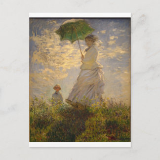Postal Claude Monet: Mujer con Parasol, 1875