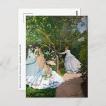 Postal Claude Monet - Mujeres en el jardín<br><div class="desc">Mujeres en el Jardín / Femmes au jardin - Claude Monet,  Petróleo en lienzo,  1866</div>