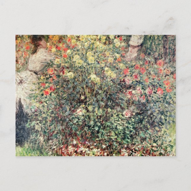 Postal Claude Monet | Mujeres en las flores, 1875 (Anverso)