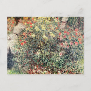 Postal Claude Monet   Mujeres en las flores, 1875