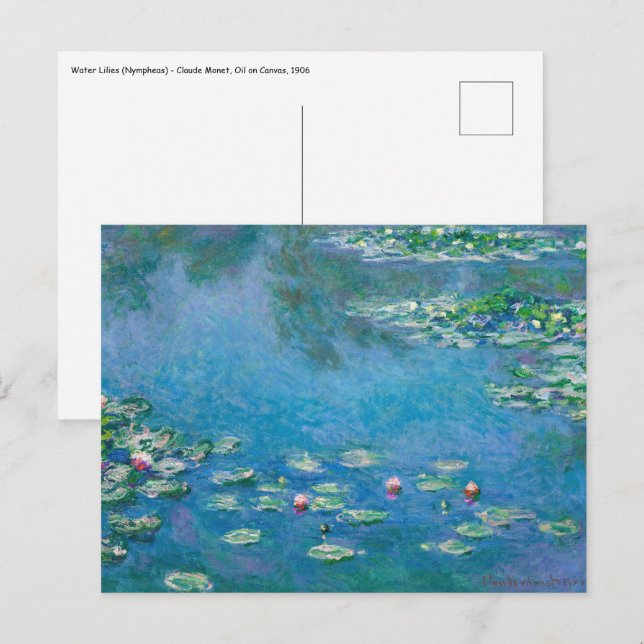 Postal Claude Monet - Nenúfares 1906 (Anverso / Reverso)