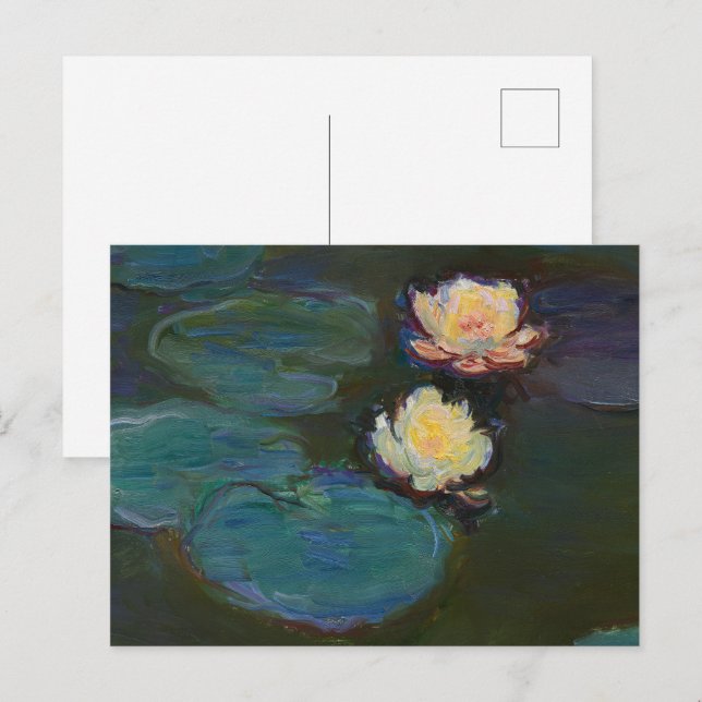 Postal Claude Monet Nenúfares Arte al Óleo Impresionista (Anverso / Reverso)