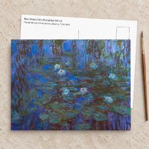 Postal Claude Monet - Nenúfares azules