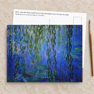 Postal Claude Monet - Nenúfares con sauce llorón