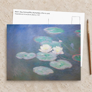 Postal Claude Monet - Nenúfares, Efecto de la Tarde