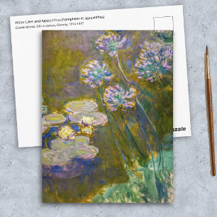 Postal Claude Monet - Nenúfares y Agapanthus