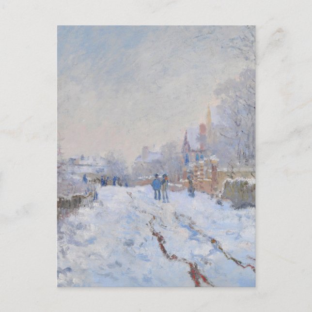 Postal Claude Monet // Nieve en Argenteuil (Anverso)
