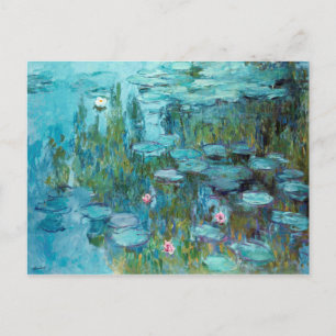 Postal Claude Monet Nympheas Water Lilies Flowers Pond