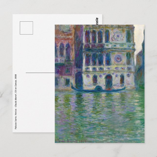 Postal Claude Monet - Palazzo Dario (Anverso / Reverso)