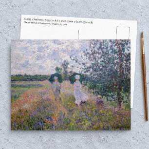 Postal Claude Monet - Paseo cerca de Argenteuil
