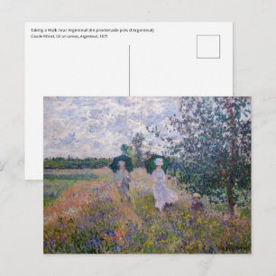 Postal Claude Monet - Paseo cerca de Argentina
