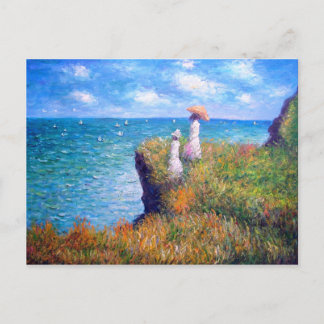 Postal Claude Monet: Paseo del acantilado en Pourville