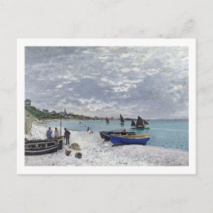 Postal Claude Monet   Playa de Sainte-Adresse