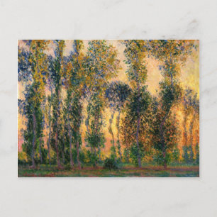 Postal Claude Monet: Poplares en Giverny al amanecer