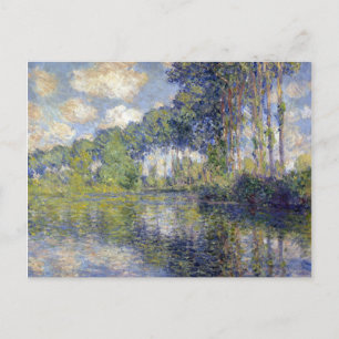Postal Claude Monet Poplars escribe sobre el pasado