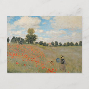 Postal Claude Monet Poppies salvajes, cerca de Argenteu