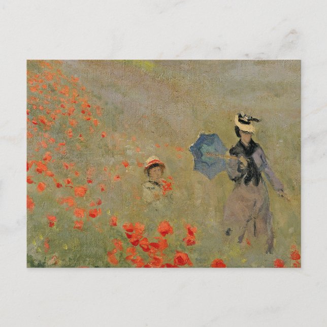 Postal Claude Monet | Poppies salvajes, cerca de Argenteu (Anverso)