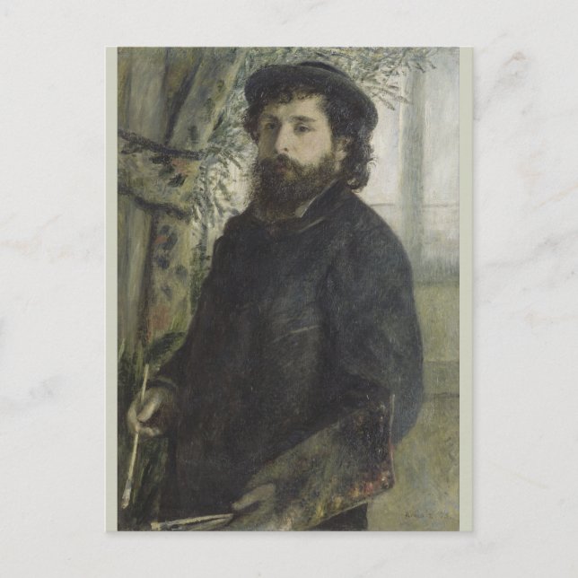 Postal Claude Monet por Pierre-Auguste Renoir (Anverso)