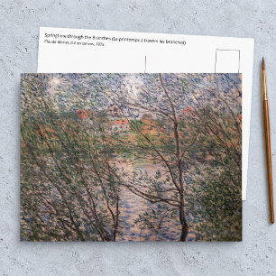 Postal Claude Monet - Primavera a través de las ramas