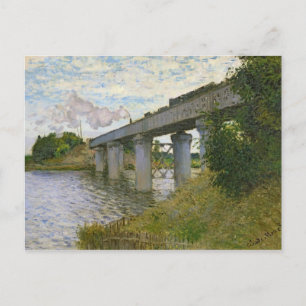 Postal Claude Monet   Puente ferroviario de Argenteuil