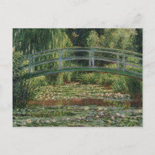 Postal Claude Monet, puente japonés de fútbol y piscina d