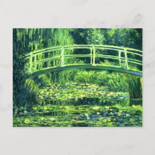 Postal Claude Monet: Puente sobre un estanque de lirios d