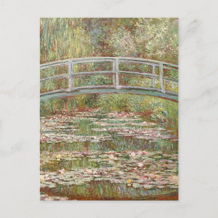 Postal Claude Monet - puente sobre una charca de los