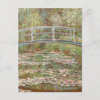Postal Claude Monet - puente sobre una charca de los