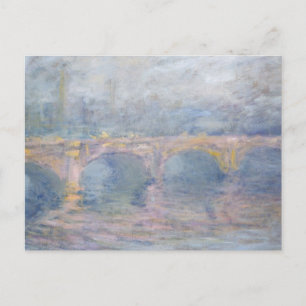 Postal Claude Monet   Puente Waterloo, Londres, en Sunset