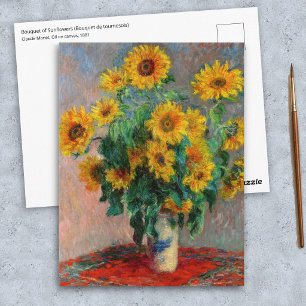 Postal Claude Monet - Ramo de Girasoles