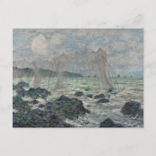 Postal Claude Monet - Redes de pesca en Pourville