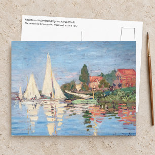 Postal Claude Monet - Regatas en Argenteuil