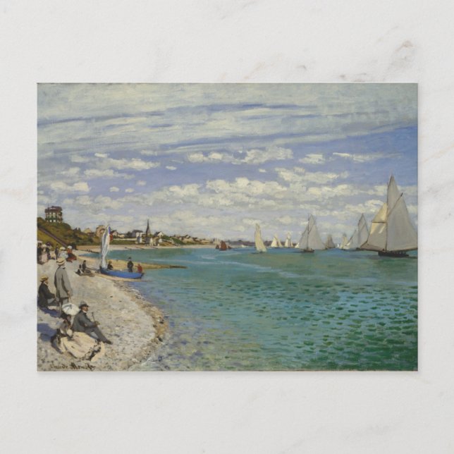 Postal Claude Monet | Regatta en Sainte-Adresse (Anverso)