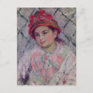 Postal Claude Monet Retrato de Blanche Hoschede