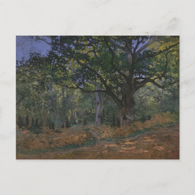 Postal Claude Monet | Roble Bodmer, Fontainebleau Fores (Anverso)