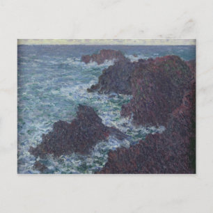 Postal Claude Monet   Rocas en Belle-Ile, la costa salvaj