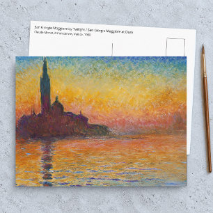 Postal Claude Monet - San Giorgio Maggiore al anochecer
