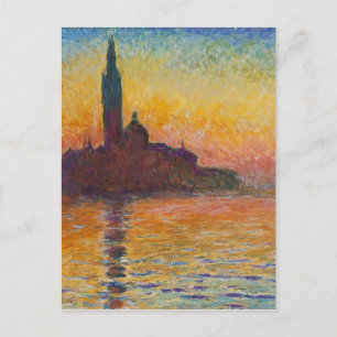 Postal Claude Monet - San Giorgio Maggiore al crepúsculo
