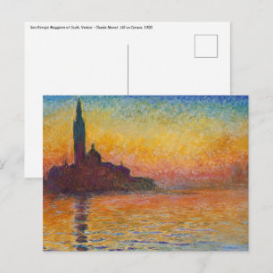Postal Claude Monet - San Giorgio Maggiore en Dusk