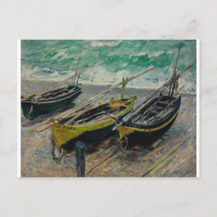 Postal Claude Monet Sky Nubes Naves Mar Océano