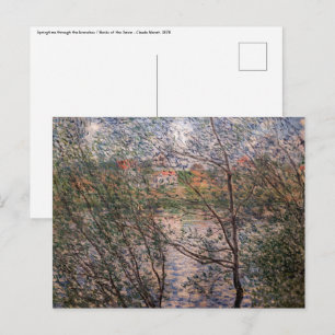 Postal Claude Monet - Tiempo de primavera a través de las