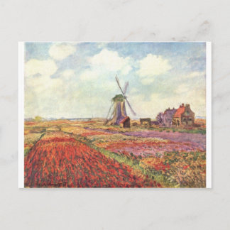 Postal Claude Monet Tulips en Holanda
