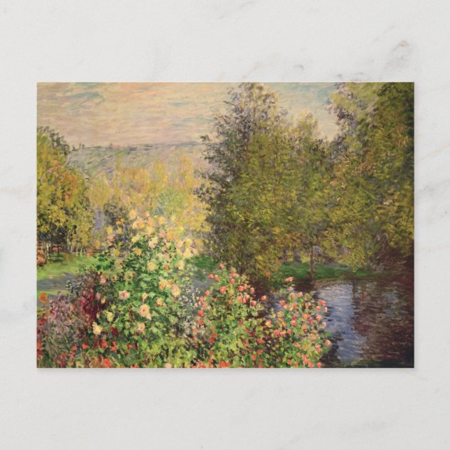 Postal Claude Monet | Un rincón del jardín de Montgeron (Anverso)