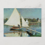 Postal Claude Monet | Vela en Argenteuil, c.1874<br><div class="desc">Vela en Argenteuil,  c.1874 | por Claude Monet | Ubicación del arte: Colección privada | Artista francés | Número de colección de imágenes: XIR71351</div>