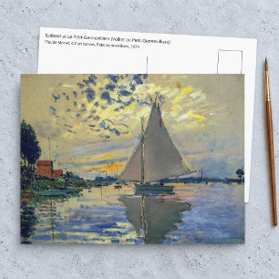 Postal Claude Monet - Velero en Le Petit-Gennevilliers